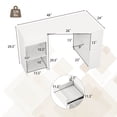 thumbnail image 3 of Costway Bureau d'Ordinateur en L avec Tiroir et Étagères de Rangement pour Poste de Travail de Bureau à Domicile, 3 of 10