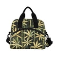 thumbnail image 2 of Lunch Bag Portable Crossbody Meal Bag Cooler Bag Insulated Lunch Bag Food Bag Handheld & Crossbody Design Bamboo Leaf, 2 of 6