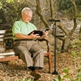 thumbnail image 2 of Yosoo Handle Folding Cane With LED Lights Walking Stick Pivot Base Reliable Black, 2 of 6