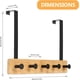 thumbnail image 3 of Percha de puerta de madera de pino duradera y de construcción sólida, organizador multiusos que ahorra espacio y es funcional y elegante para cocina y dormitorio (natural), 3 of 5