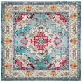 thumbnail image 5 of SAFAVIEH Monaco Toria Traditional Area Rug, Light Blue/Fuchsia, 9' X 9' Square, 5 of 8