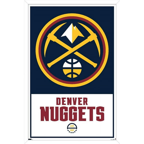NBA Denver Nuggets - Logo 21 Wall Poster, 22.375" x 34", Framed