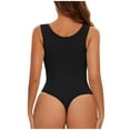 thumbnail image 6 of Women Shapewear Bodysuit Solid Color Camisole Seamless Waist Cinching Bodysuit Triangular Black S-3XL, 6 of 6