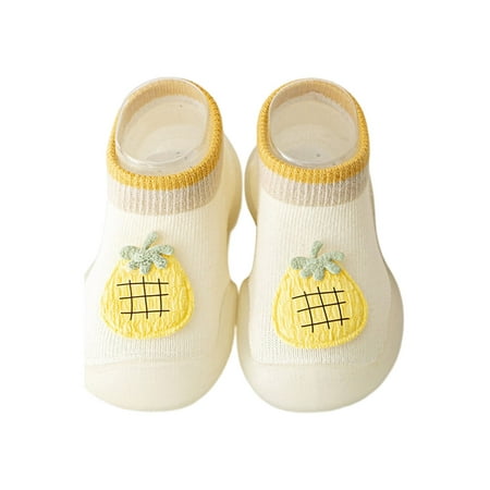 

Colisha Baby Floor Sock Shoes Knit Upper Socks Slip On Home Shoe House Comfort Flats First Walker Beige 6.5C