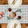 thumbnail image 5 of Fall Pumpkin Leaves Buffalo Plaid Table Runner Seasonal Autumn Farmhouse Kitchen Dining Table Decorations for Indoor Outdoor Home Decor 13x72 Inch, 5 of 6