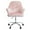Pink Crushed Velvet, variant on Impressions Vanity Michelle Tufted Vanity Chair with 360 Degree Swivel, Button Design Desk Seat with Five Non Marking Caste (Cool Gray)