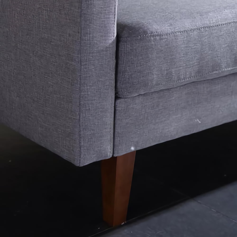 Kepooman Modern Linen Fabric Loveseat Sofa for Living Room Hotel Bedroom, Gray Kepooman Modern Linen Fabric Loveseat Sofa for Living Room Hotel Bedroom, Gray