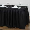 thumbnail image 3 of BalsaCircle 21 feet x 29" Polyester Banquet Table Skirt Black, 3 of 5