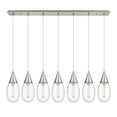 thumbnail image 5 of Innovations Lighting  Malone - 7 Light 6" Cord Hung Linear Pendant Clear/Brushed Brass, 5 of 5