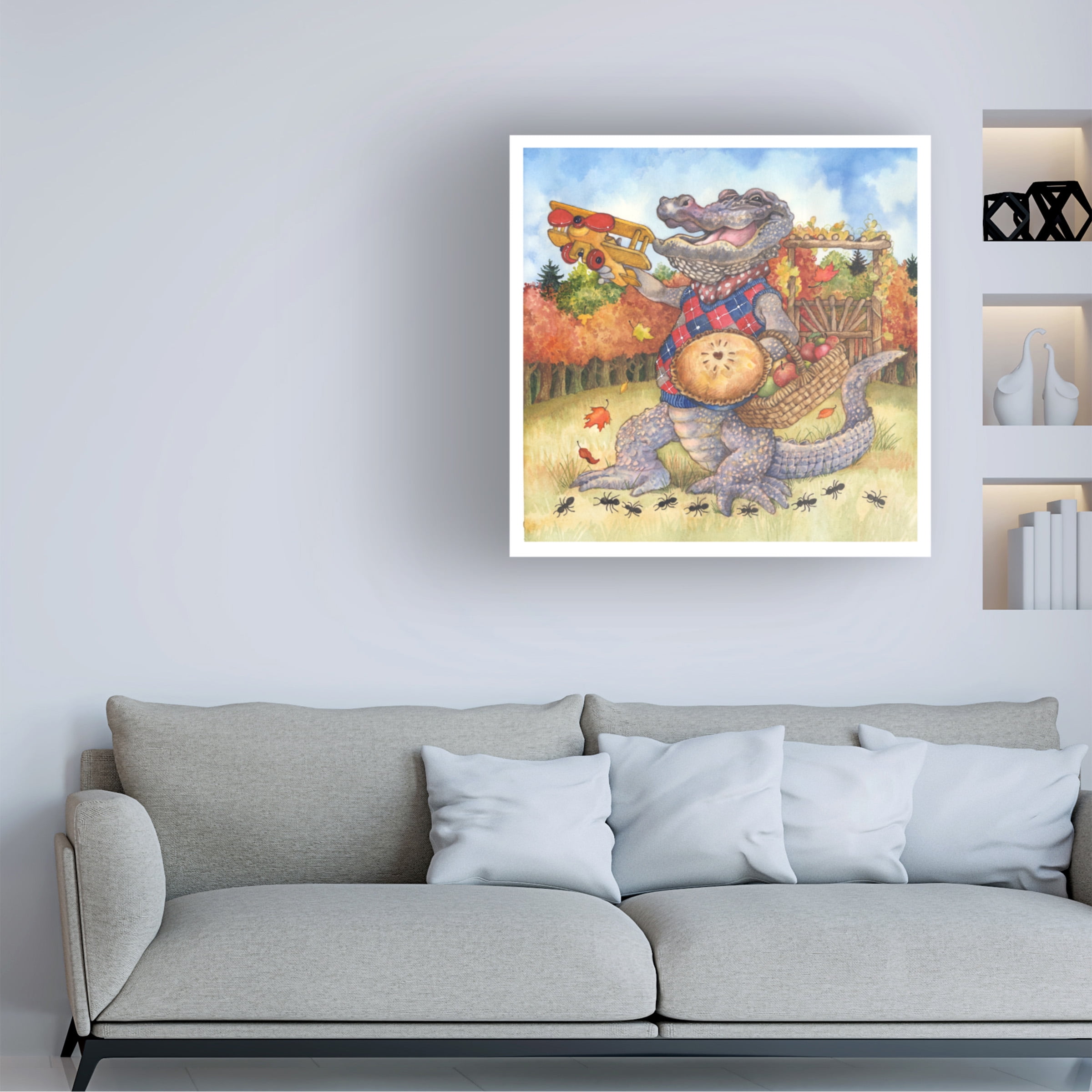 Wendy Edelson 'Autumn Alligator' Canvas Art