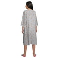thumbnail image 4 of Moomaya WoMen's Printed Nightdress Knee Length Cotton Sleepwear Short Gown, 4 of 6