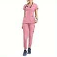 thumbnail image 4 of Elastic Hand Washing Uniform Women's Surgical Isolation Brush Hand Workwear Oral Dentistry Pet Doctor Work OverallMen's Short-sleeved Set, 4 of 9