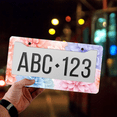 thumbnail image 4 of 1 Pcs Pastelcolored License Plate Frame, License Plate Cover for Car Decorative Parts, Aluminum License Plate Bracket Holder Rust-Proof Weather-Proof for US Standard Car, 4 of 9
