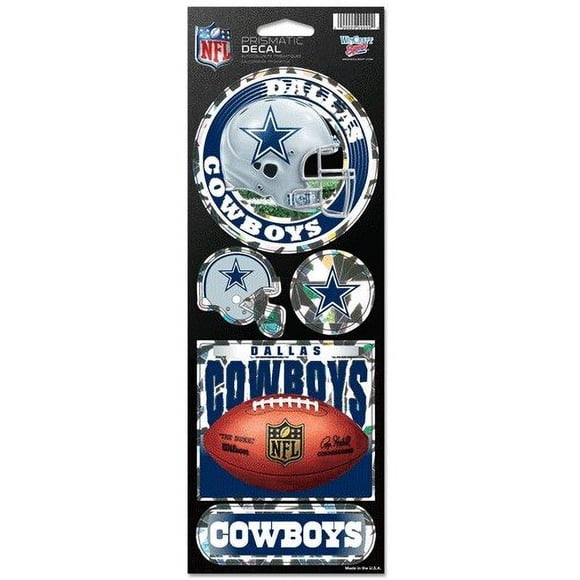 WinCraft NFL Dallas Cowboys Pegatinas Prismaticas, Color del Equipo, Talla única