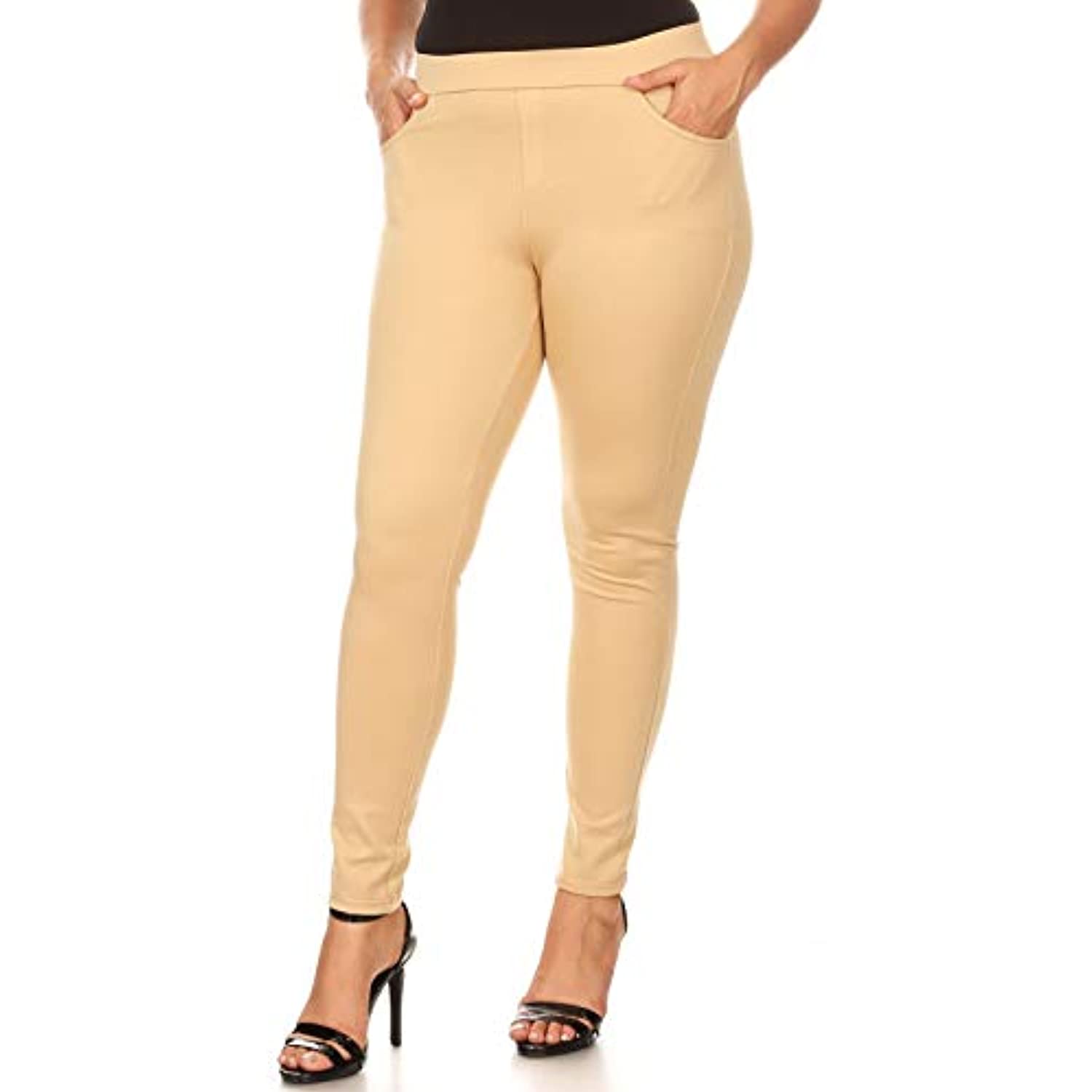 Yelete Plus size Knit Slim 4 Pocket 