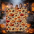 thumbnail image 4 of AYktou Fall Throw Blanket, 60×80 Inch Thanksgiving Blanket Halloween Nap Blanket, Portable Picnic Blanket Cozy Warm Flannel Decorative Sofa Blanket for Office Bedroom Living Room Bed Home Decor, 4 of 7