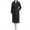 Black, variant on Womens Waffle Robe Lightweight Cotton Blend Bathrobe, White, L/XL