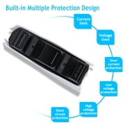 Honcam Tri-Protection Safety Dual Controller Charger for PS5 DualSense/DualSense Edge - White