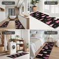 thumbnail image 5 of Black and Pink Christmas Tree Pattern Kitchen Rugs Sets Of 3,Kitchen Runner Rugs Non Skid Washable,Decorative Kitchen Floor Mats for Kitchen,Sink,Laundry,17"x30"+ 17"x47" + 17"x59", 5 of 6