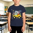 thumbnail image 2 of Toddler Boys Short Sleeve Shirts Tee Summer T-Shirts Casual Print Tee Loose Fit Round Neck Top for Back To School Clothes Size 4-5T, 2 of 4