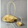 thumbnail image 6 of CalCastle Craft Bamboo Baskets with handle Gift Baskets, Woven Bread Roll Baskets, Food Serving Baskets, Natural Bamboo Material (4" Oval - 3 pcs), 6 of 7