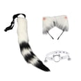 thumbnail image 1 of Conjunto de orejas y cola de , accesorios de disfraz para espectáculos de escenario, fiestas y disfraces. Estilo F, 1 of 10