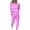 Pink, variant on Kaemgyyd Two Piece Outfits for Women Plus Size Crewneck Pullover Tops and Jogger Pants Sweatsuits Lounge Tracksuit Set with Pockets