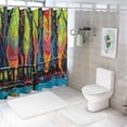 thumbnail image 7 of Orinice Trees Bathroom Decor Set Colorful Luxurious Graphic Print Polyester Shower Curtain with Hooks 36x72, 7 of 7