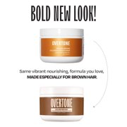 oVertone Color Depositing Semi-Permanent Hair Dye Conditioner - 8 oz For All Hair Types & Color-Treated Hair, Moisturizing Shea Butter & Coconut Oil - Vegan & Cruelty-Free, Golden Brown