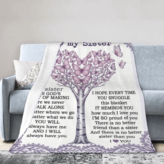 Sister Gifts, Big Sisters Birthday Gift from Sis, Best Sister Ever Gifts for Women Blanket , Birthday Christmas Graduation Gift Ideas for Sisters 50x40