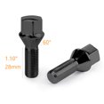 thumbnail image 2 of 10 PCS BLACK 14X1.5 CONE SEAT LUG BOLTS 1.11'' 28MM THREAD FIT AUDI MERCEDES, 2 of 2