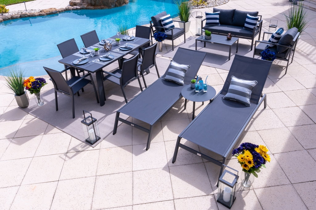 Juno 14-Piece Aluminum Combination Furniture for Patio Outdoor ...