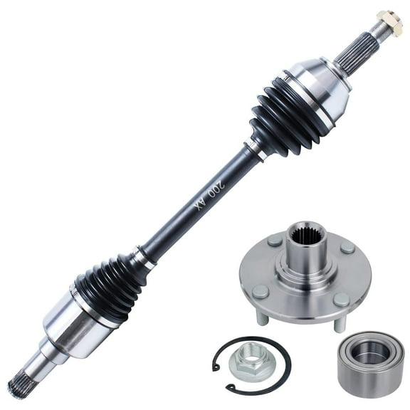 Detroit Axle - Front Driver Left Side CV Axle Shaft Assembly & Wheel Hub Bearing for 2000 - 2011 Ford Focus - See Fitment