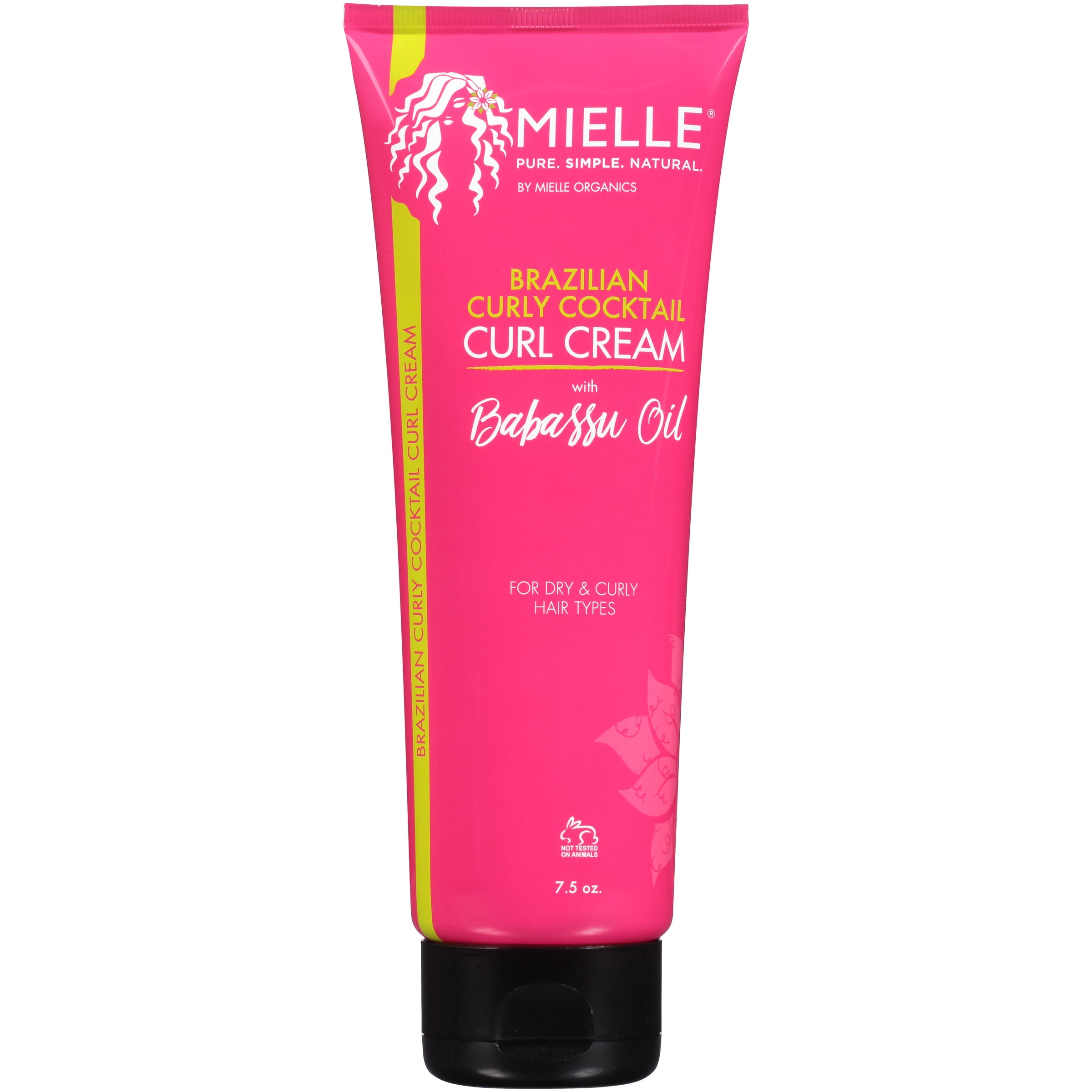 Mielle Organics Brazilian Curly Cocktail Moisturizing Hair Styling Cream with Babassu Oil, 7.5 oz