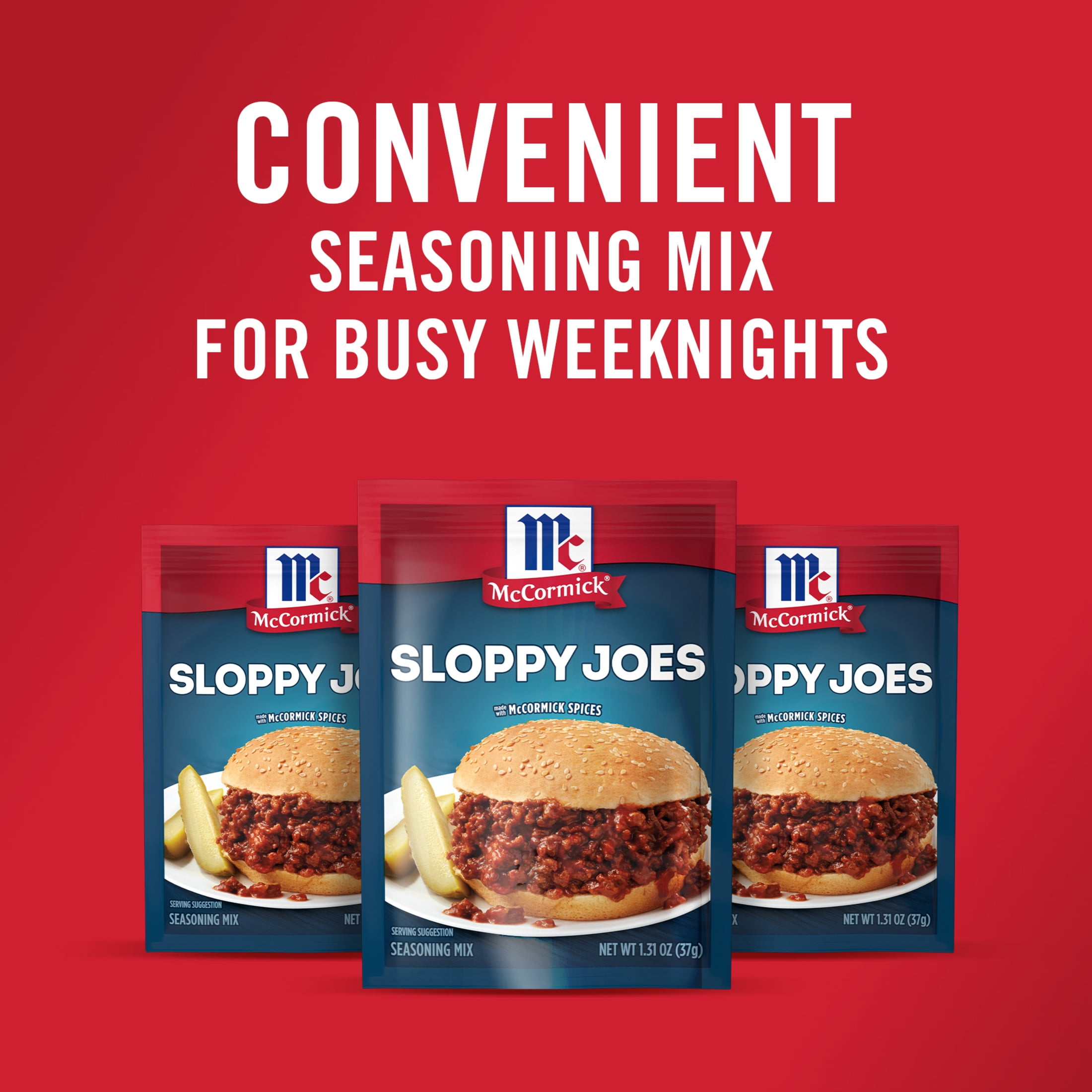 McCormick Sloppy Joes Seasoning Mix, 1.31 oz Packet
