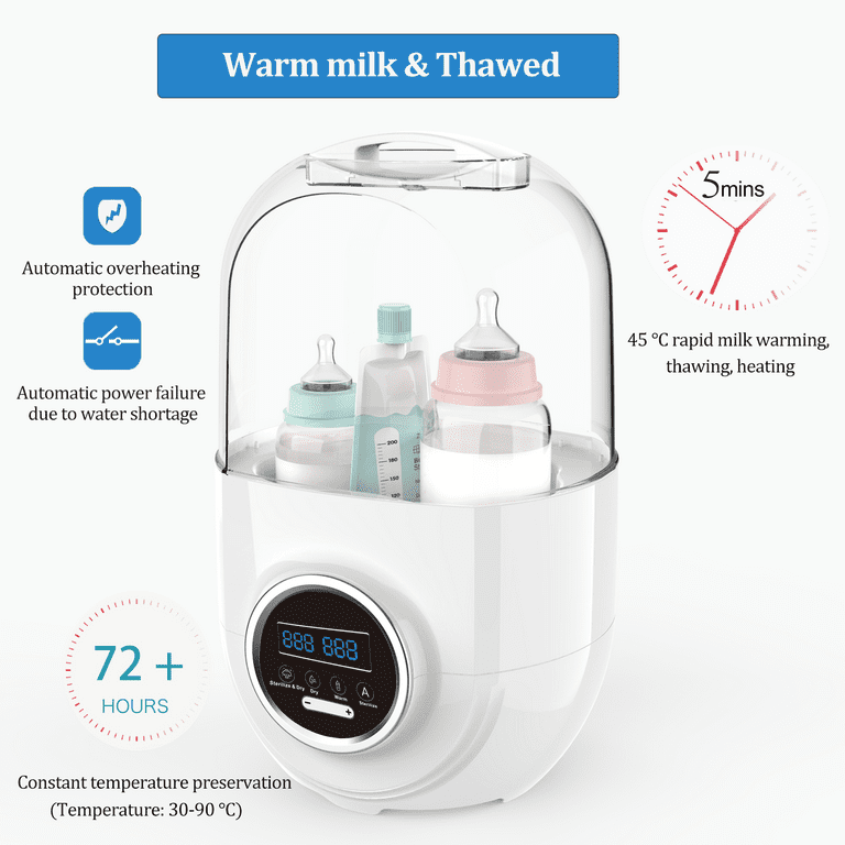 Bottle Sterilizer and Dryer Baby Bottle Sterilizer Electric Steam Sterilize Universal Fit for All Bottles Pacifiers Breast Pumps with LED