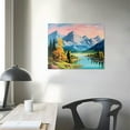 thumbnail image 3 of GOSMITH  Nature Mountain Canvas Wall Art National Park Painting Lake Blue Ridge Landscape Picture, Panoramic Artwork Framed for Home Office Living Room Bedroom Bathroom Wall Decor, 3 of 4