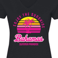 thumbnail image 4 of Inktastic Enjoy the Sunshine Bahamas Summer Paradise Women's V-Neck T-Shirt, 4 of 5