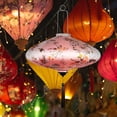 thumbnail image 4 of vlrwzc Oval Silk Lanterns Oriental Chinese Japanese Hanging Lanterns Waterproof for Outdoor Party Wedding Garden Home Decoration, 4 of 7