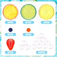 thumbnail image 2 of 135pcs Fake Mix Fruit Decoration Artificial Strawberry Apple Lemon Kiwi Slice Realistic Watermelon Block Lifelike Cherry Raspberry Ice Cube Model, 2 of 3