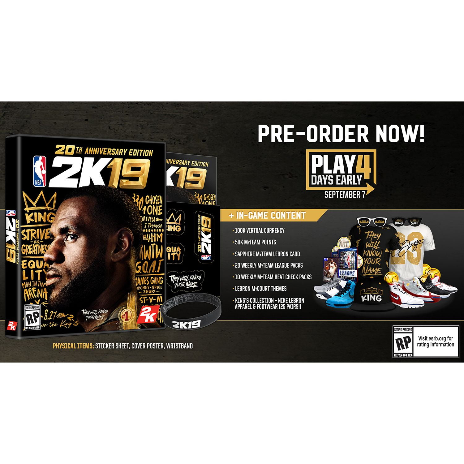 NBA 2K19 Anniversary Edition, 2K, Nintendo Switch, 710425550638