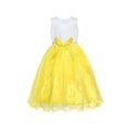 thumbnail image 3 of Girls Dress Yellow Sequin Crown Gloves Bridesmaid Wedding Pageant 7 Years, 3 of 5