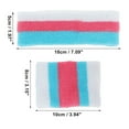 thumbnail image 4 of Unique Bargains 1 Set Breathable Headband with Wristband Sweat Headband for Sport White Blue Red, 4 of 6
