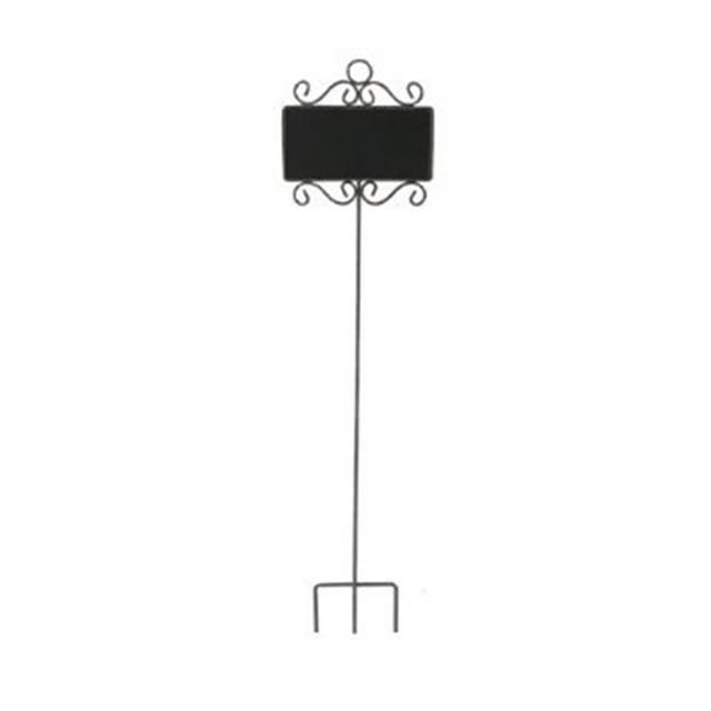 Cheungs Rattan FP-3605L Poteau de Jardin en Métal avec Tableau Noir - Gris Rustique
