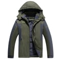 thumbnail image 1 of Chaqueta de invierno de talla grande con forro polar para exteriores, resistente al frío, de algodón, acolchada, impermeable, resistente al desgaste, para montañismo, esquí y montañismo, 1 of 4