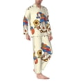 thumbnail image 2 of Naloa Autumn Gnomes1 Men’s Pajamas Set - Long Sleeve Button Down Sleep Shirt and Pajama Bottoms Sleepwear Set-Small, 2 of 7