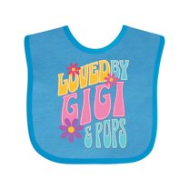 Inktastic Gigi and Pops Love Me Granddaughter Girls Baby Bib