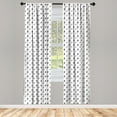 thumbnail image 3 of Ambesonne Modern Curtains, Thunderbolt Zig Zag, Pair of 28"x63", Black White, 3 of 5