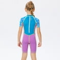 thumbnail image 4 of Eigraketly Trajes de neopreno traje de buceo de secado rápido de una pieza de moda Anti-medusas mangas cortas de varios tamaños para Snorkel Deportes acuáticos Violeta SG, 4 of 6