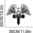 thumbnail image 4 of Custom Pet Memorial Garden Stake, Pawprint Angel Wings Metal Plaque, Personalized Dog Loss Gift, Grave Marker for Loss of Pet, 4 of 6